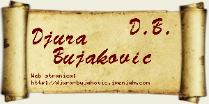 Đura Bujaković vizit kartica